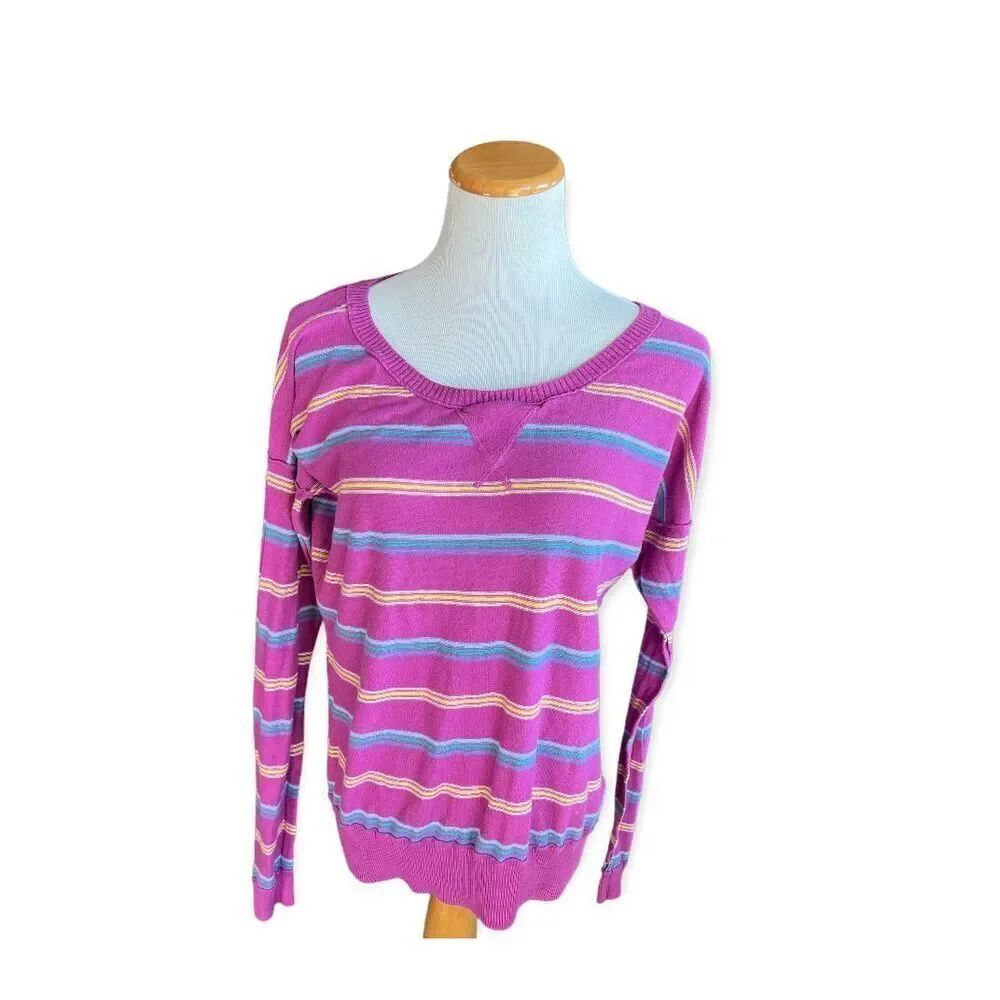 Womens Mossimo Light Weight Striped Scoop Neck Sweater - Sz XXL